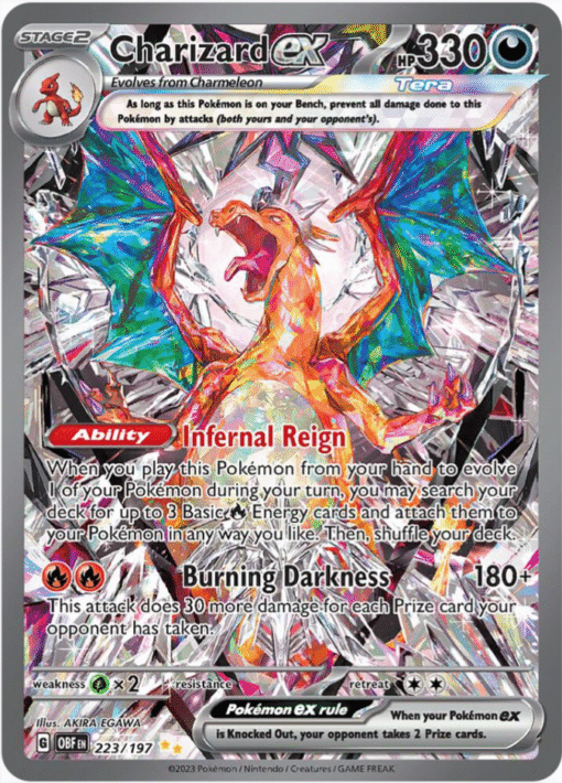 2023 Pokemon Obsidian Flames Charizard ex 223/197 SIR NM